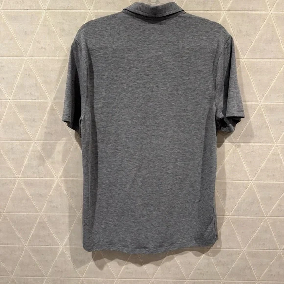 Lululemon Evolution Short Sleeve Polo Heathered Black Size M